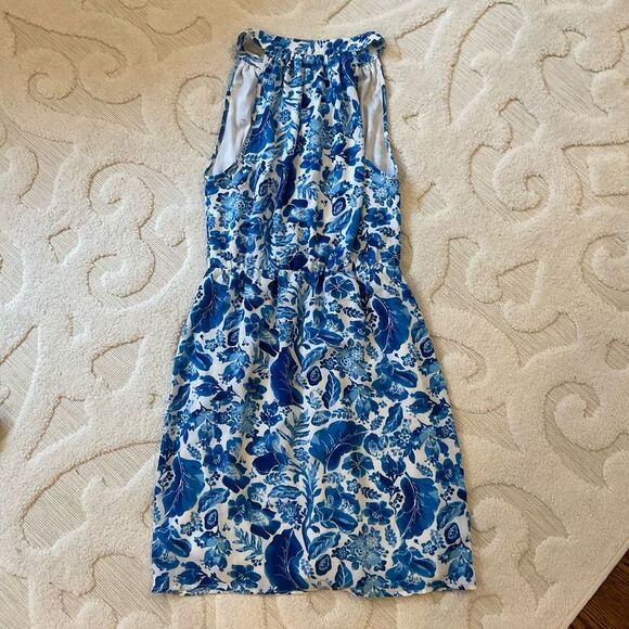 Mudpie Blue and White Paisley Floral Tank Top Dress - Picture 4 of 4